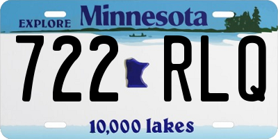 MN license plate 722RLQ