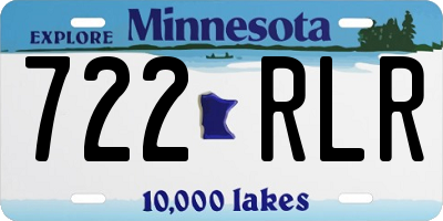 MN license plate 722RLR