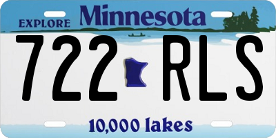 MN license plate 722RLS