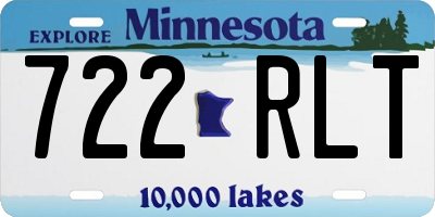 MN license plate 722RLT