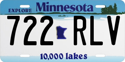 MN license plate 722RLV