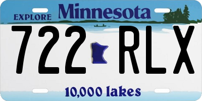 MN license plate 722RLX