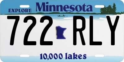 MN license plate 722RLY