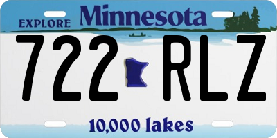 MN license plate 722RLZ