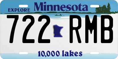 MN license plate 722RMB