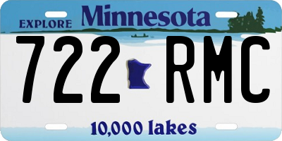MN license plate 722RMC