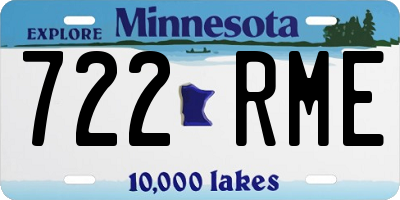 MN license plate 722RME