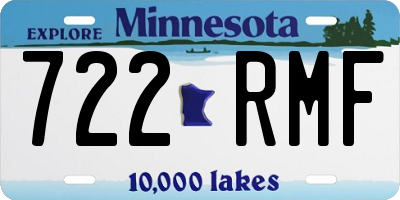 MN license plate 722RMF