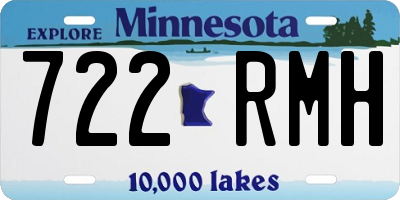 MN license plate 722RMH