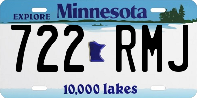 MN license plate 722RMJ