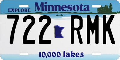 MN license plate 722RMK