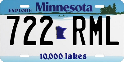 MN license plate 722RML