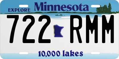 MN license plate 722RMM