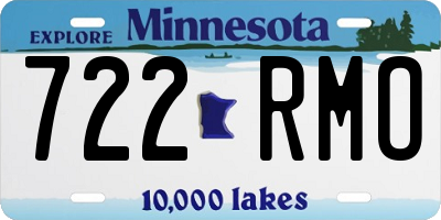 MN license plate 722RMO