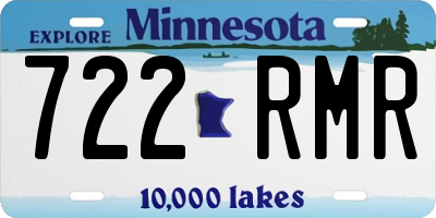 MN license plate 722RMR