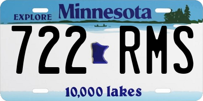 MN license plate 722RMS