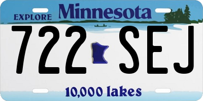 MN license plate 722SEJ