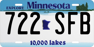 MN license plate 722SFB