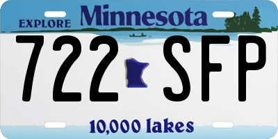 MN license plate 722SFP