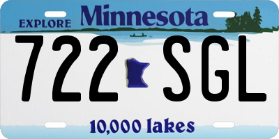 MN license plate 722SGL