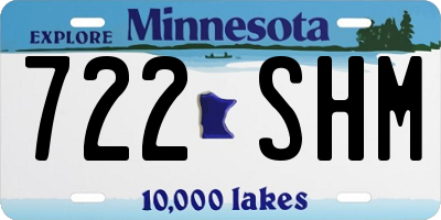 MN license plate 722SHM