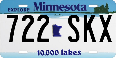 MN license plate 722SKX