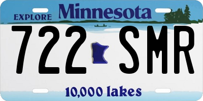 MN license plate 722SMR