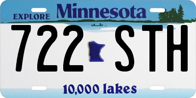 MN license plate 722STH