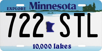 MN license plate 722STL