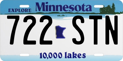 MN license plate 722STN