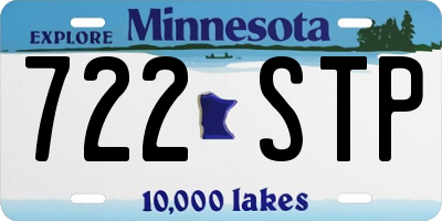 MN license plate 722STP