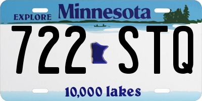 MN license plate 722STQ