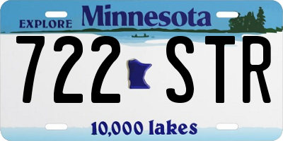 MN license plate 722STR