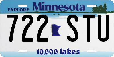 MN license plate 722STU