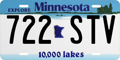 MN license plate 722STV