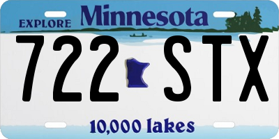 MN license plate 722STX
