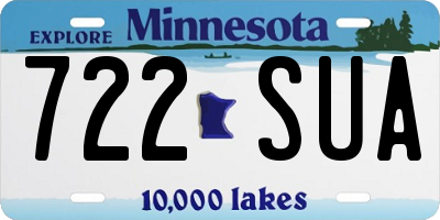 MN license plate 722SUA