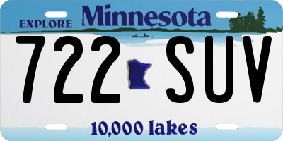 MN license plate 722SUV