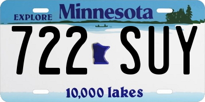 MN license plate 722SUY