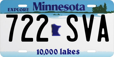 MN license plate 722SVA