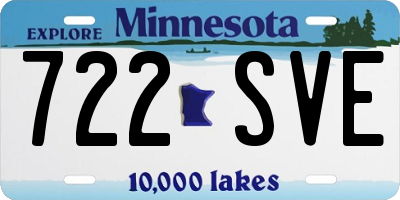 MN license plate 722SVE