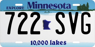 MN license plate 722SVG