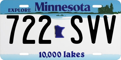 MN license plate 722SVV