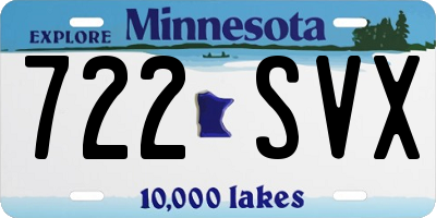 MN license plate 722SVX