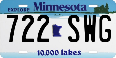 MN license plate 722SWG
