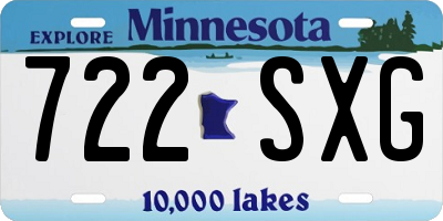 MN license plate 722SXG