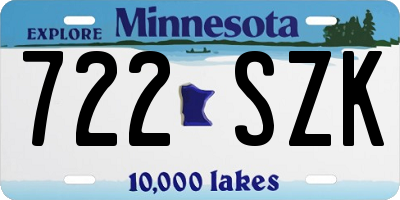 MN license plate 722SZK