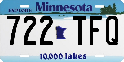MN license plate 722TFQ