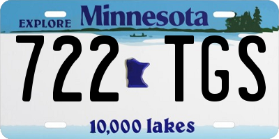 MN license plate 722TGS
