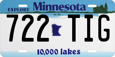 MN license plate 722TIG